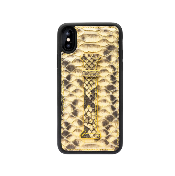 Silver Python iPhone XS Max Cases - Leather iPhone XS Max Case